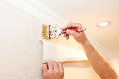 Pose de papier peint à Viricelles — revêtements muraux et toiles de verre